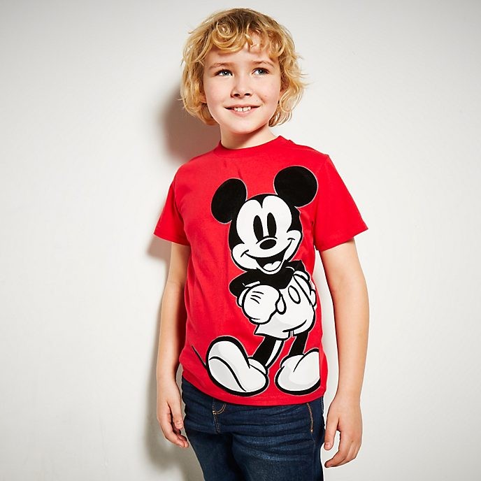 Soldes Disney Store T-shirt Mickey rouge pour enfants - Soldes Disney Store T-shirt Mickey rouge pour enfants-01-1