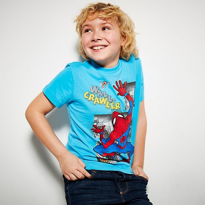 Soldes Disney Store T-shirt Spider-Man bleu pour enfants - Soldes Disney Store T-shirt Spider-Man bleu pour enfants-01-1