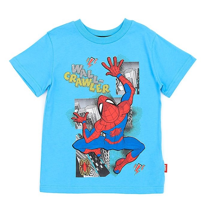 Soldes Disney Store T-shirt Spider-Man bleu pour enfants - Soldes Disney Store T-shirt Spider-Man bleu pour enfants-01-0