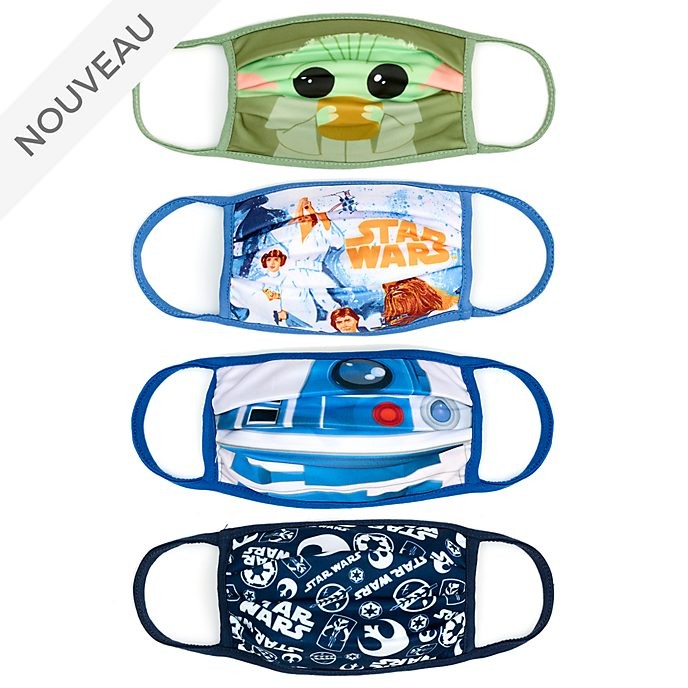 Soldes Disney Store Masques en tissu Star Wars, lot de 4 - Soldes Disney Store Masques en tissu Star Wars, lot de 4-01-0