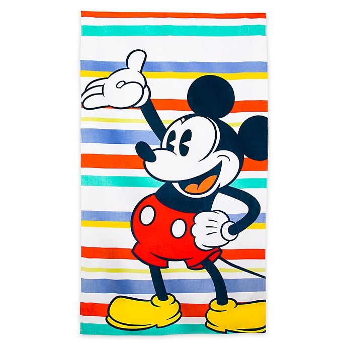 Soldes Disney Store Grande serviette de plage Mickey - Soldes Disney Store Grande serviette de plage Mickey-01-0