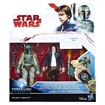 star wars, Ensemble de 2 figurines Force Link d'Han Solo et Boba Fett, Star Wars ✔ Vendre-Réclame-20