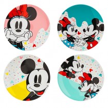 Soldes Disney Store Lot de 4 assiettes Mickey et Minnie, Disney Eats-20
