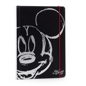 Remise ★ personnages, Cahier A5 noir Mickey Mouse Sketch Haute De Gamme
