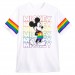 Soldes Disney Store T-shirt Mickey pour adultes, Rainbow Disney